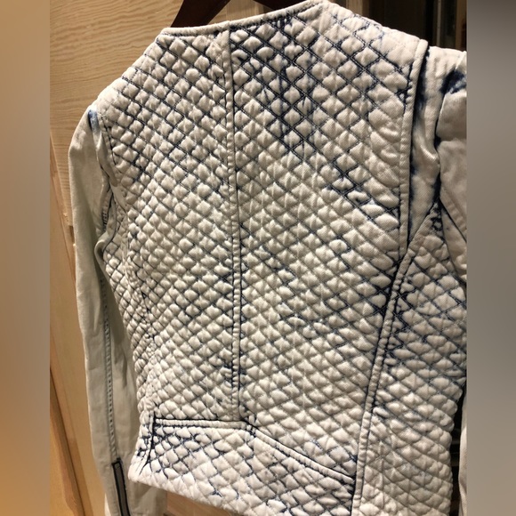 Generation Love quilted acid wash moto style Jean jacket-acid wash look - Picture 2 of 8
